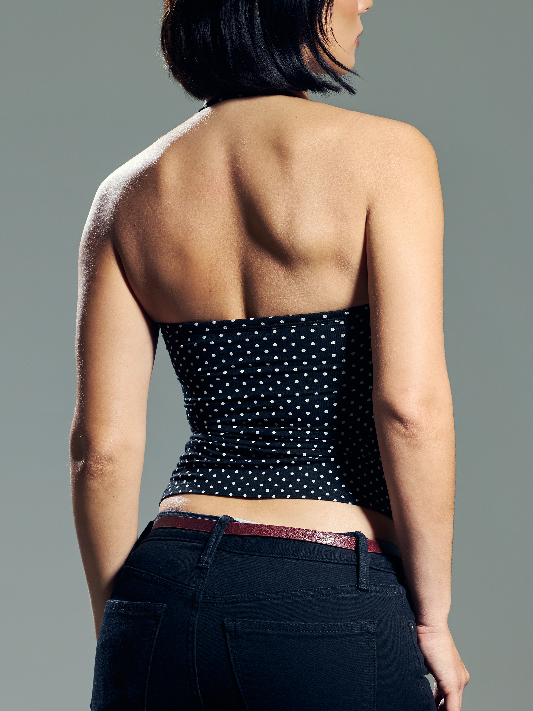 --Black and White Polka Dot