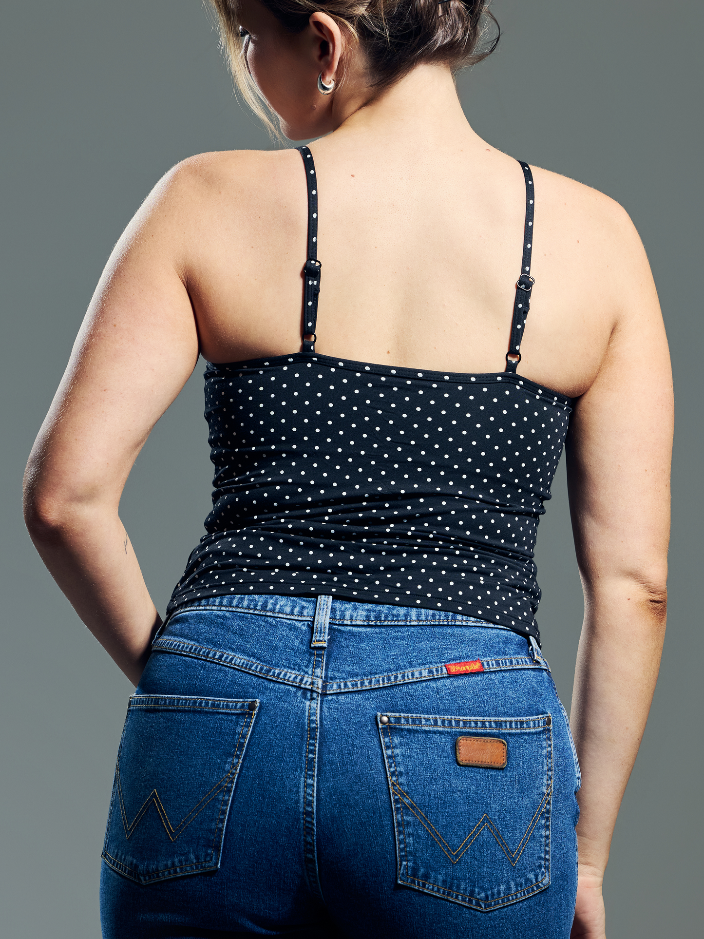 --Black and White Polka Dot