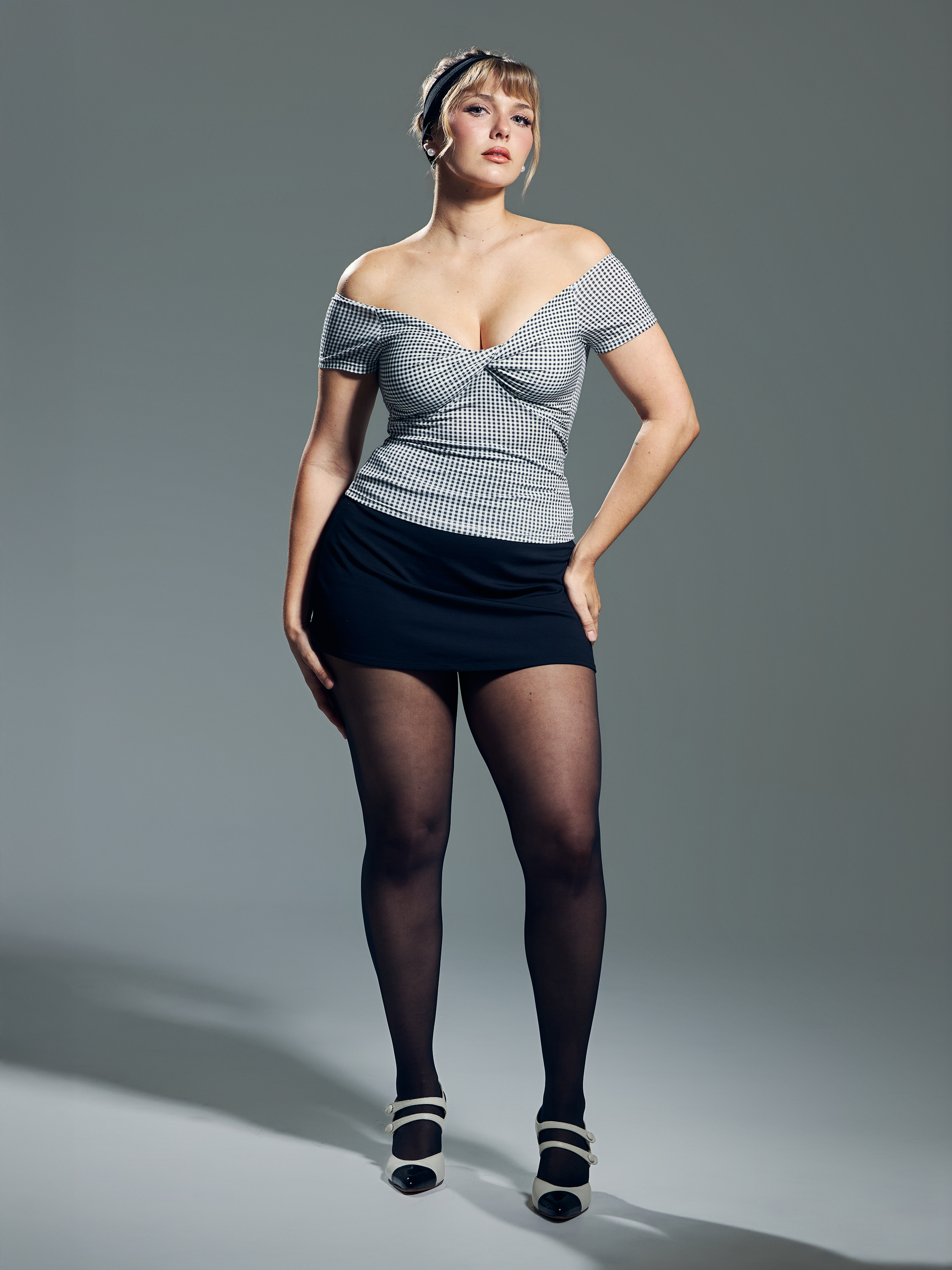 --Black and White Gingham