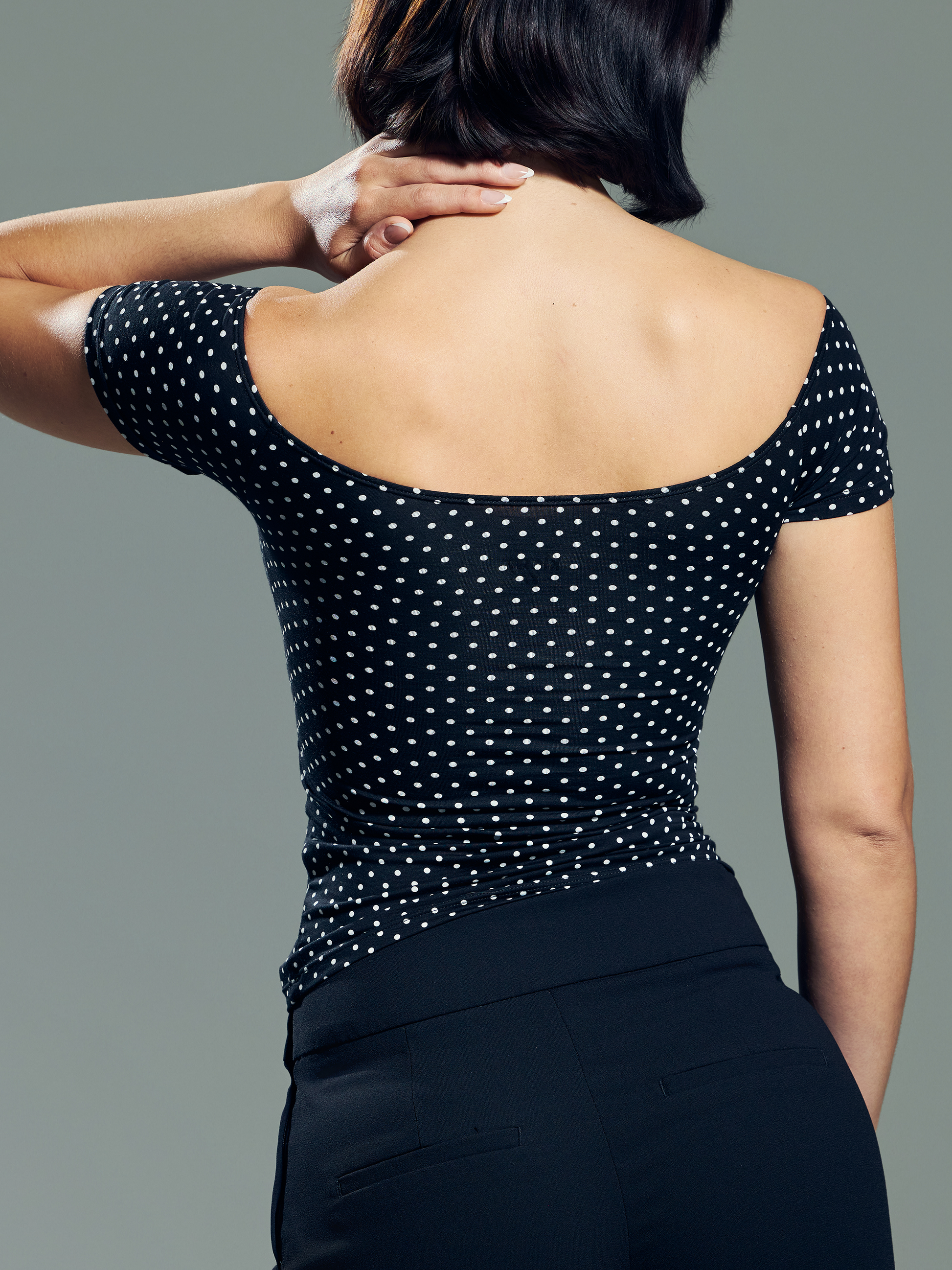 --Black and White Polka Dot