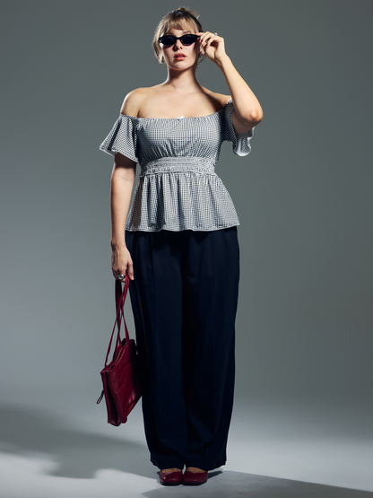 --Black and White Gingham