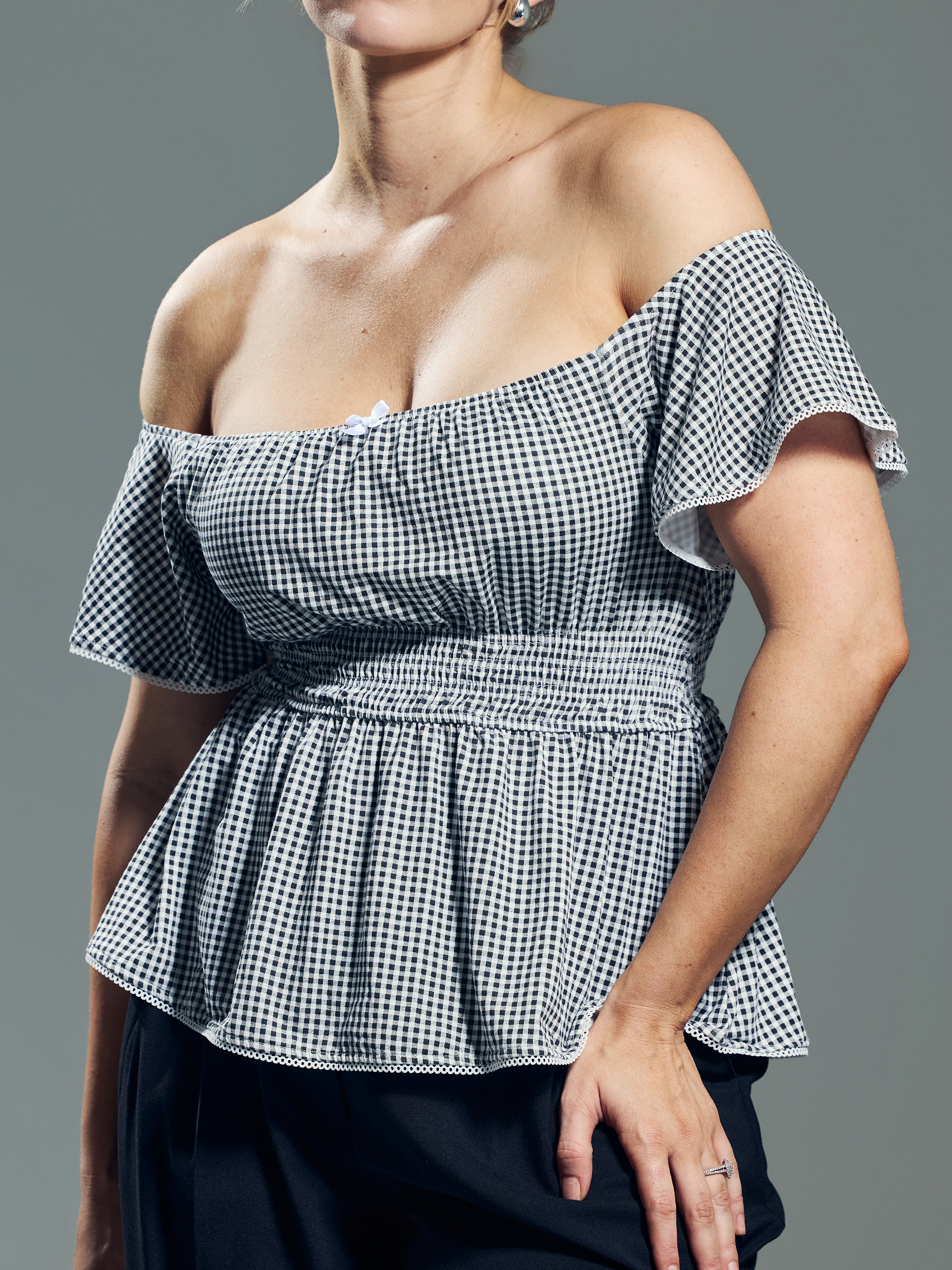 --Black and White Gingham