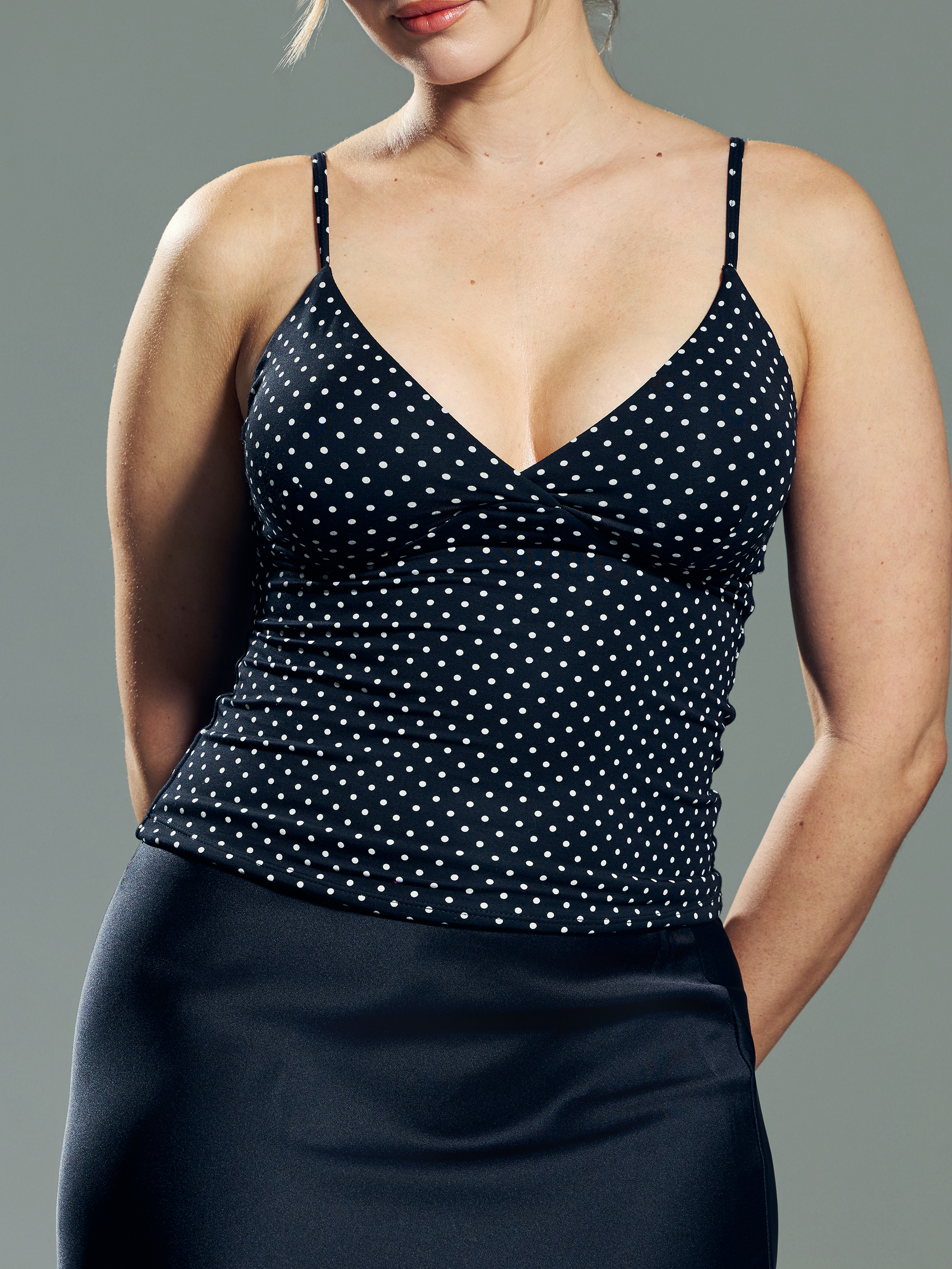 --Black and White Polka Dot