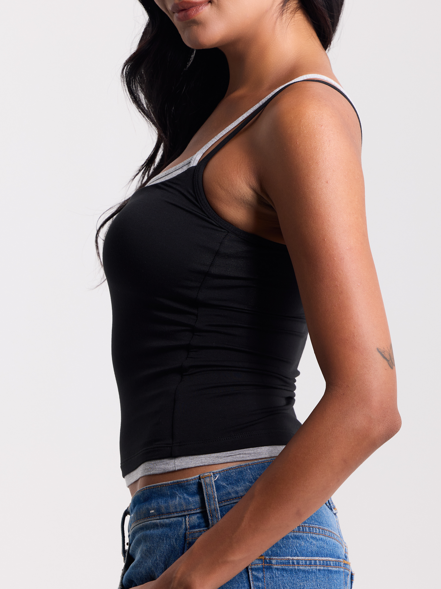 --black and heather gray