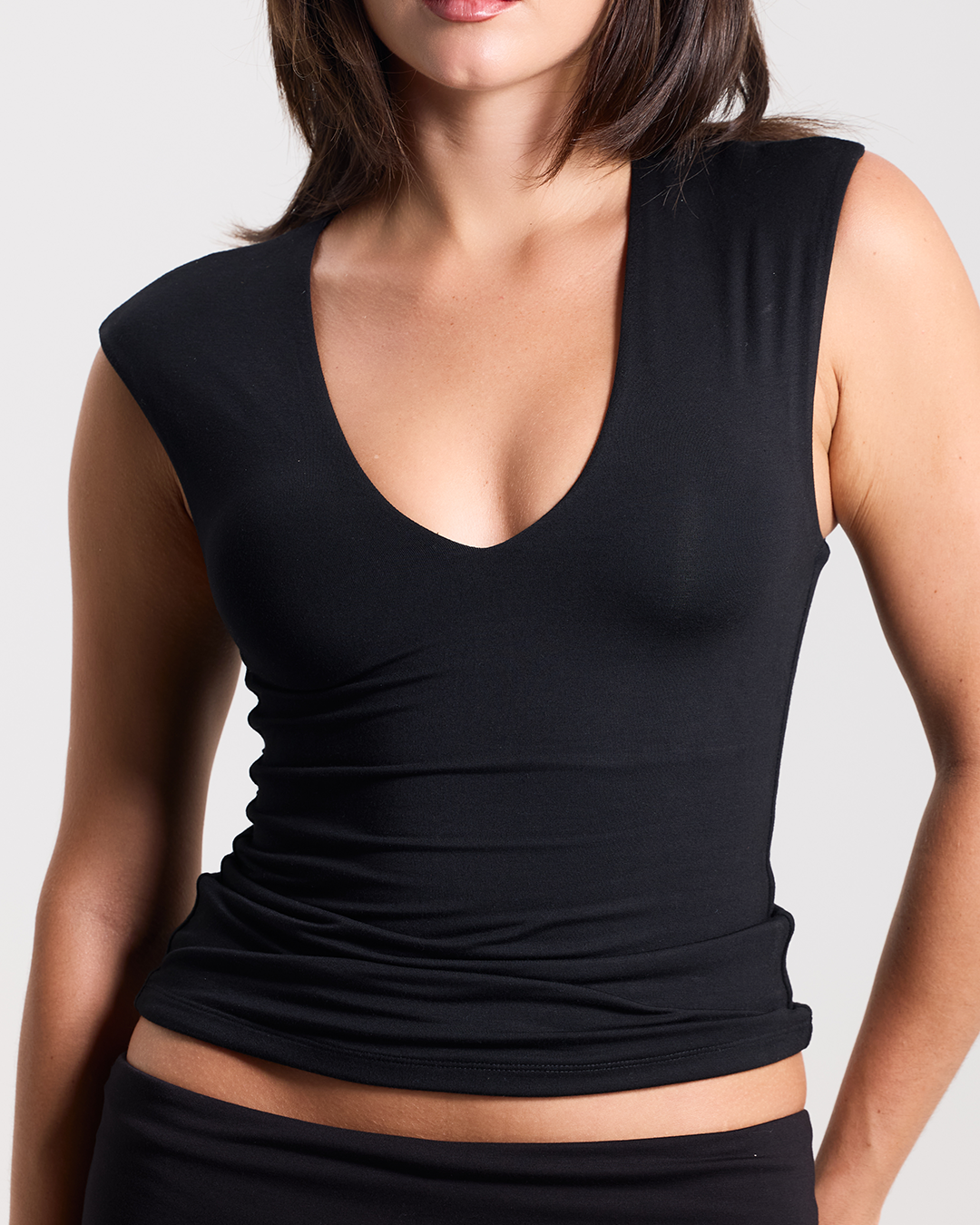 Deep V Cap Sleeve