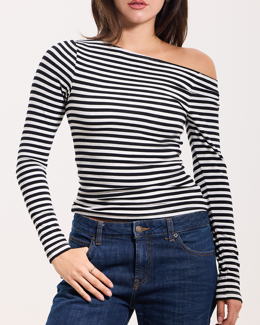--Black and heather gray stripes