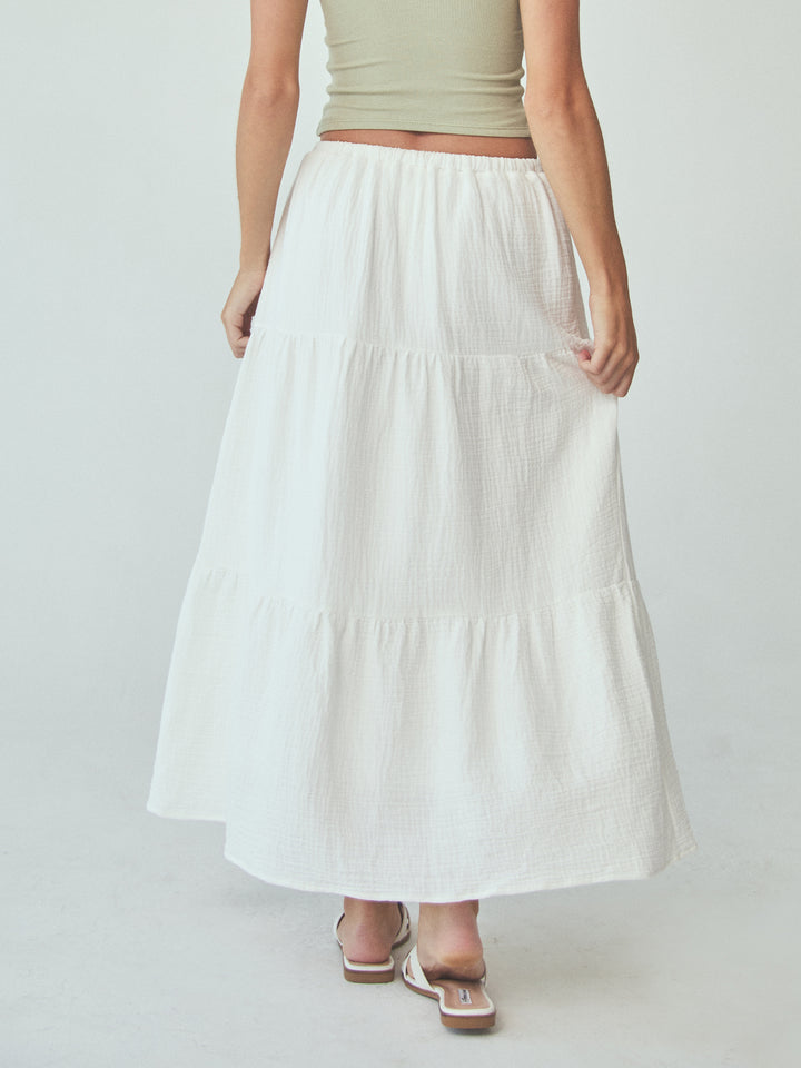 Tiered Cotton Skirt