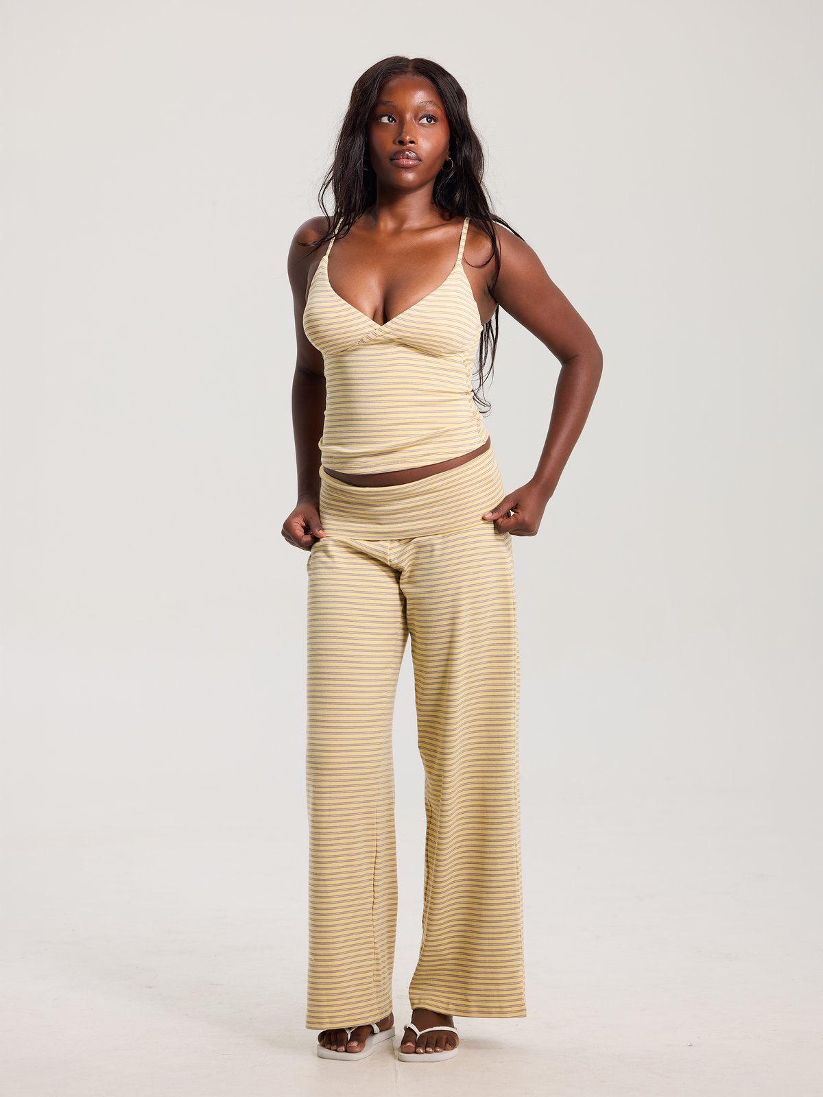 Cotton Striped Triangle Cami – Klassy Network
