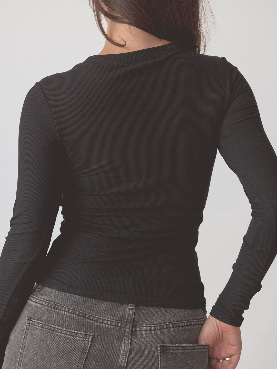 Ribbed Crew Neck Long Sleeve