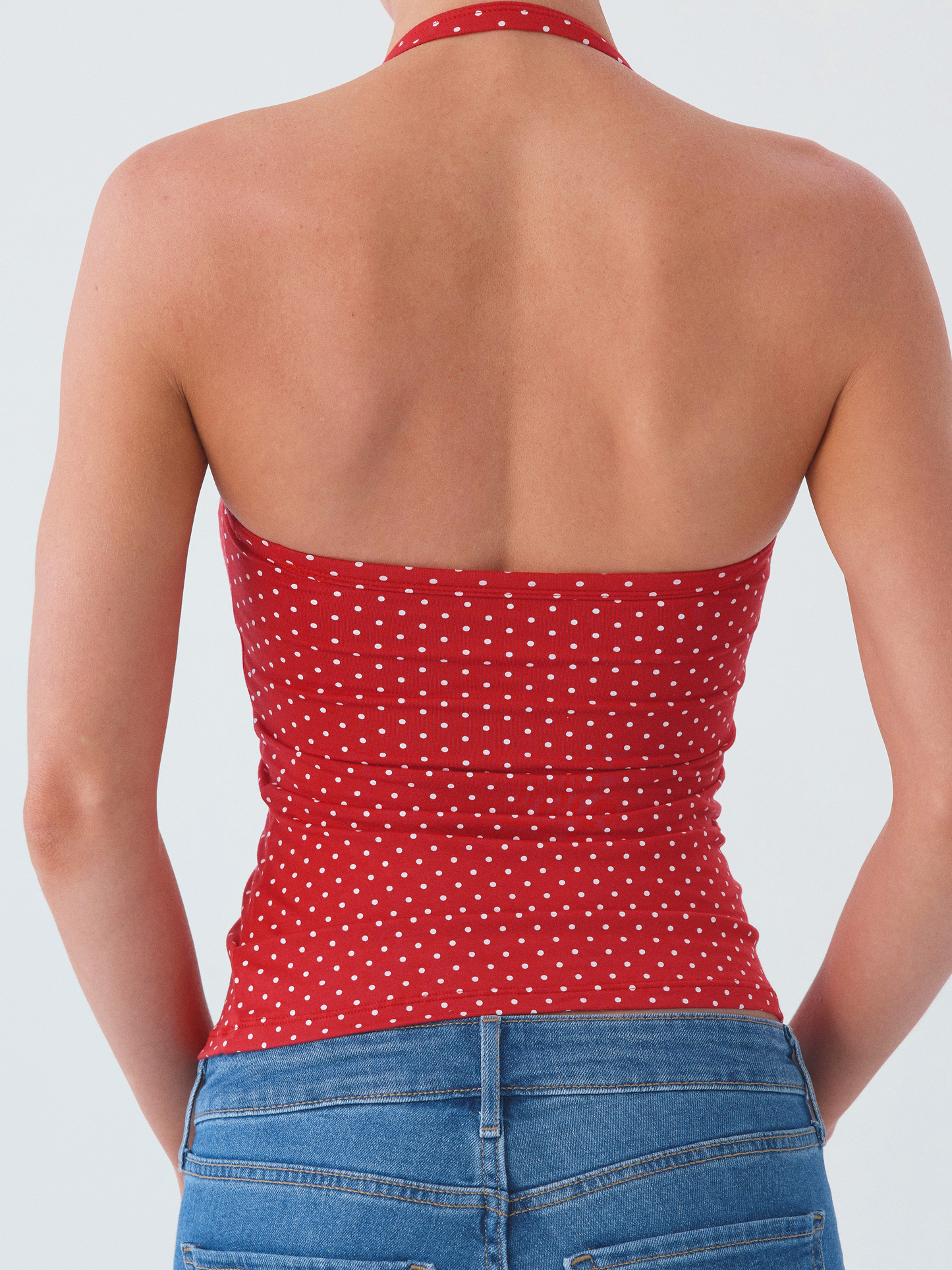 --Red and White Polka Dot