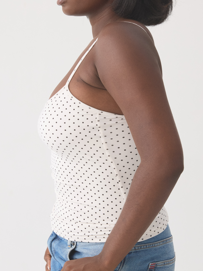 --White and Black Polka Dot