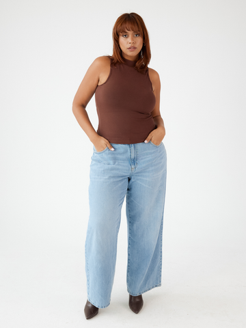 Ribbed Mock Neck Brami (Full Length) – Klassy Network