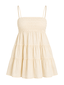 Tiered Cotton Mini Dress