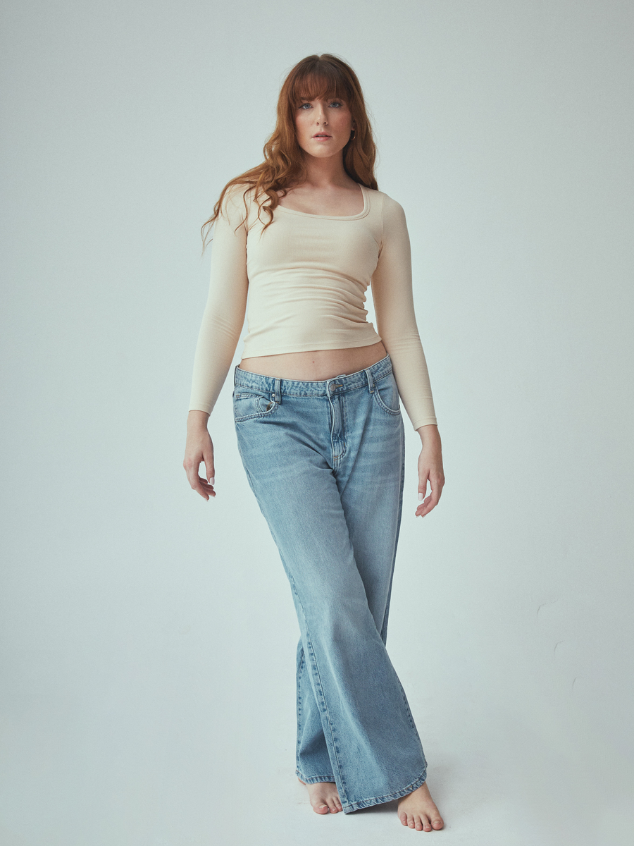 Cotton Lyocell Scoop Neck Short Sleeve Brami