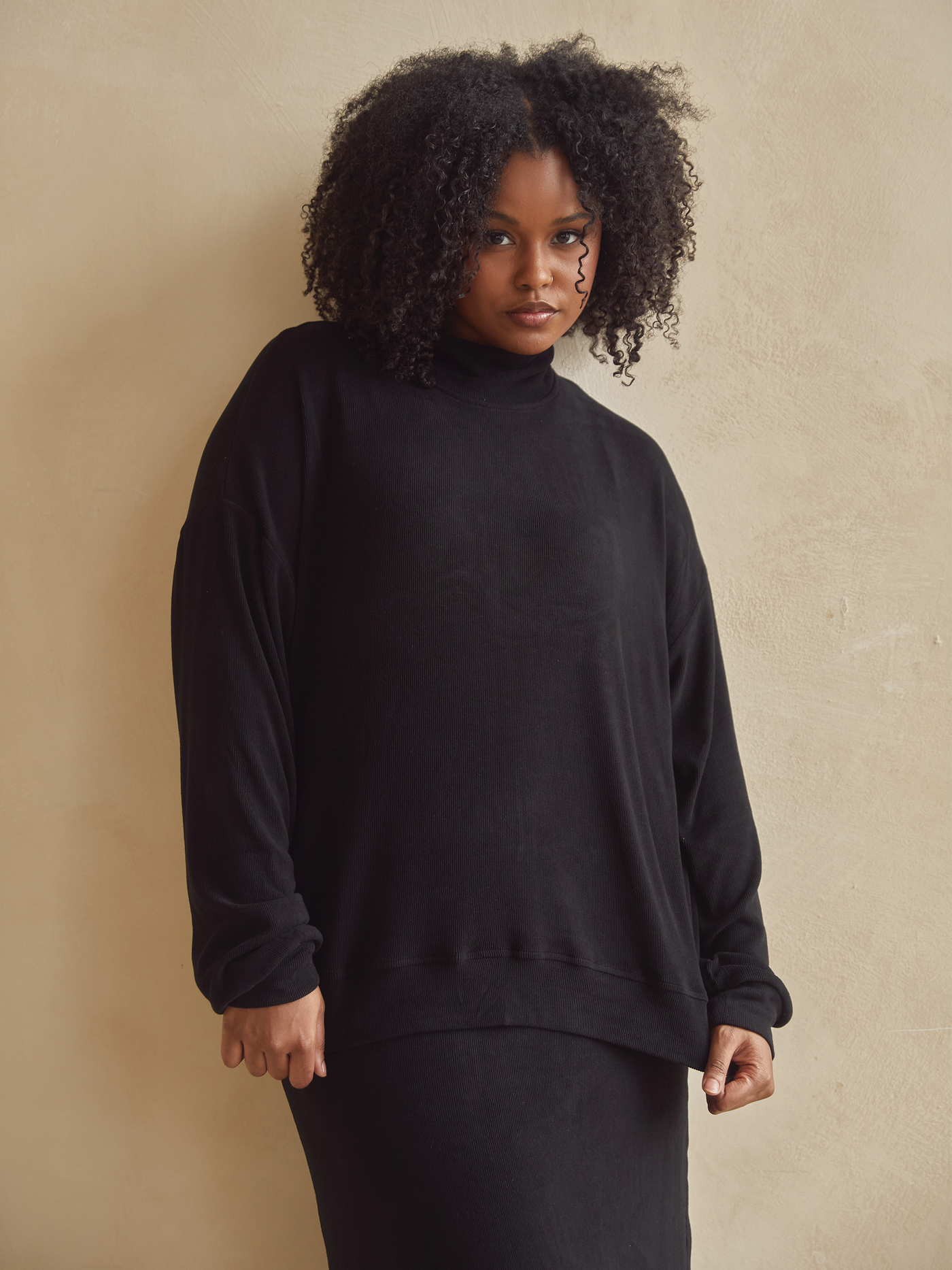 Black oversized turtleneck sales jumper